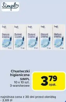 Carrefour Express Chusteczki higieniczne SIMPL oferta