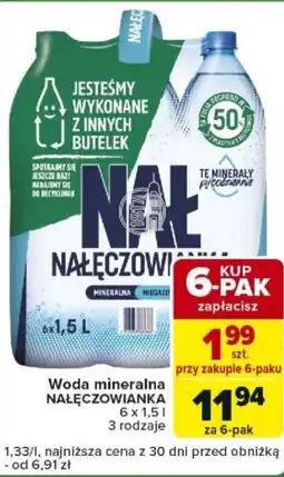 Carrefour Express Woda mineralna NAŁĘCZOWIANKA oferta