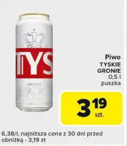 Carrefour Express Piwo TYSKIE GRONIE oferta
