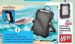 ALDI Powerbank solarny led Adventuridge oferta
