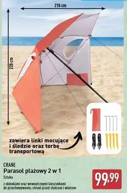 ALDI Parasol plażowy 2w1 Crane oferta