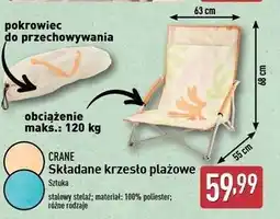 ALDI Krzesło plażowe składane Crane oferta
