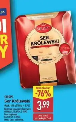 ALDI Ser zółty królewski plastry Sierpc oferta