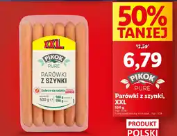 Lidl Parówki z szynki Pikok Pure XXL oferta
