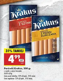 Biedronka Parówki z piersi kurczaka Krakus animex oferta