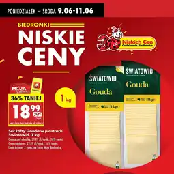 Biedronka Ser gouda plastry Światowid oferta
