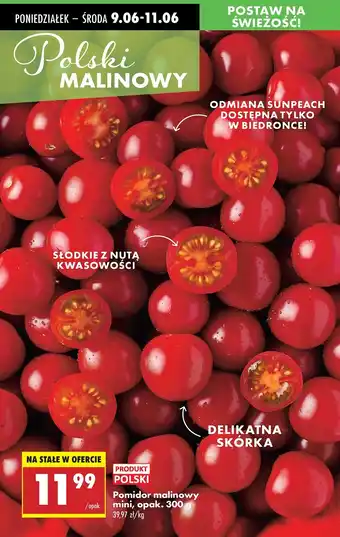 Biedronka Pomidory malinowe mini oferta
