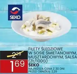 Wafelek Filety śledziowe w sosie śmietanowym musztardowym, salsa 2x100 g Seko oferta