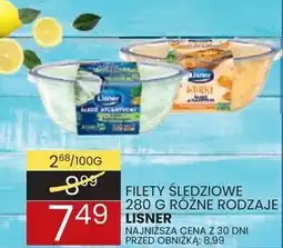 Wafelek Filety śledziowe 280 g różne rodzaje Lisner oferta