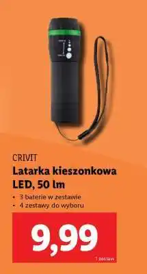 Lidl CRIVIT Latarka kieszonkowa LED, 50 lm oferta