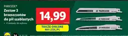 Lidl PARKSIDE Zestaw 3 brzeszczotów do pił szablastych oferta