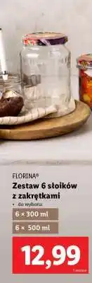 Lidl FLORINA Zestaw 6 słoików z zakrętkami oferta