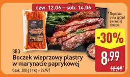 ALDI BBQ Boczek wieprzowy plastry w marynacie paprykowej oferta