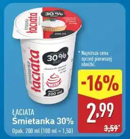 ALDI ŁACIATA Śmietanka 30% oferta
