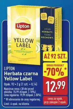 ALDI LIPTON Herbata czarna Yellow Label oferta