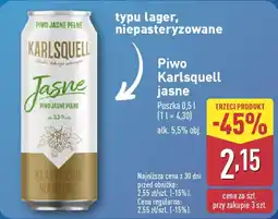 ALDI Piwo Karlsquell jasne oferta