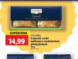 Lidl Cannoli, rurki waflowe z nadzieniem pistacjowym oferta