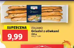 Lidl Grissini z oliwkami oferta
