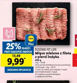 Lidl Mięso mielone z fileta z piersi indyka Rzeźnik Fit Life oferta