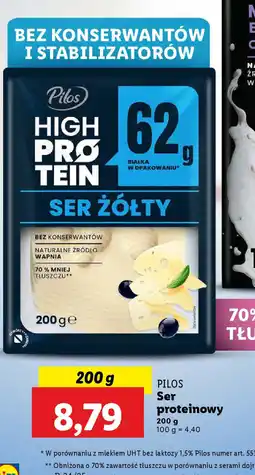 Lidl Ser żółty Pilos High Protein oferta