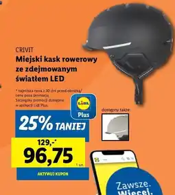 Lidl Kask rowerowy led Crivit oferta