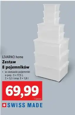 Lidl Zestaw pojemników 3x 17.5 l + 2x 5.1 1.8 Livarno Home oferta