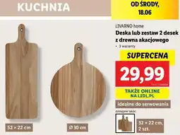 Lidl Deska z drewna akacjowego 32 x 22 cm Livarno Home oferta