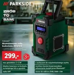 Lidl Radio budowlane 20 v Parkside oferta
