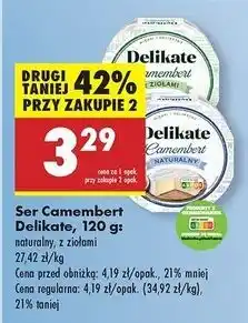 Biedronka Ser camembert z ziołami Delikate oferta