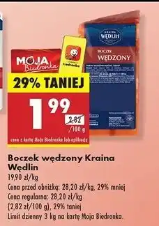 Biedronka Boczek wędzony Kraina Wędlin oferta