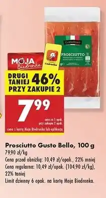 Biedronka Szynka prosciutto cotto Gustobello oferta