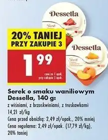 Biedronka Serek waniliowy z wiśniami Dessella oferta