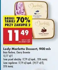 Biedronka Lody cherry brownie Marletto oferta