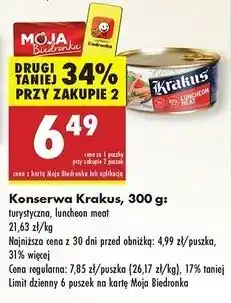 Biedronka Konserwa luncheon meat Krakus Animex oferta