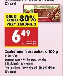 Biedronka Czekolada mleczna z całymi orzechami Alpen Gold Nussbeisser oferta
