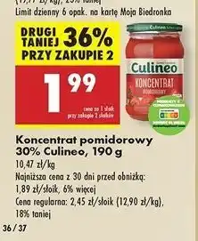 Biedronka Koncentrat pomidorowy 30% Culineo oferta