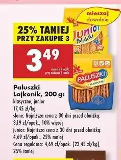 Biedronka Paluszki lekko solone Lajkonik oferta