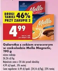 Biedronka Galaretka w czekoladzie wiśniowa Magnetic Mella oferta