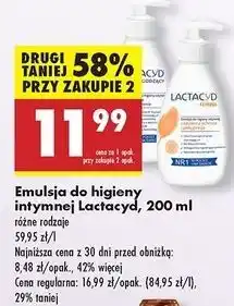 Biedronka Emulsja do higieny intymnej łagodząca Lactacyd Femina oferta