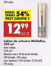 Biedronka Lakier do włosów shine hold Wellaflex oferta
