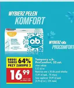 Biedronka Tampony normal O.b. Procomfort oferta