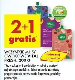 Biedronka Mus jabłko-wiśnia-jagoda kamczacka Vital Fresh oferta