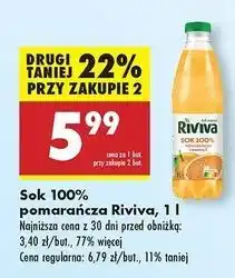 Biedronka Sok pomarańczowy Riviva oferta