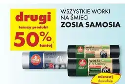 Biedronka Worki na śmieci z taśmą 35l zapach zielonej herbaty Zosia Samosia oferta