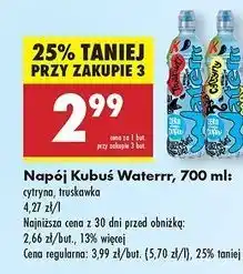 Biedronka Woda cytrynowa Kubuś Waterrr oferta