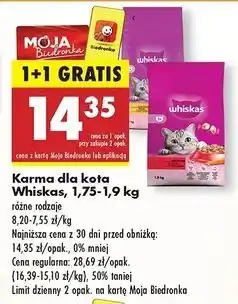 Biedronka Karma dla kota z pyszną wołowiną Whiskas oferta