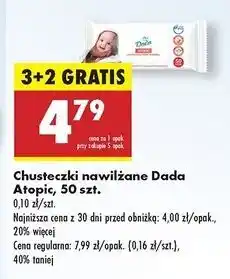 Biedronka Chusteczki wilgotne Dada Atopic oferta
