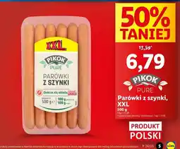 Lidl Parówki z szynki ekstra Pikok Pure oferta
