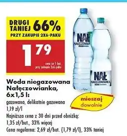 Biedronka Woda mocniejszy gaz Nałęczowianka oferta