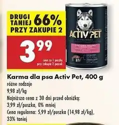 Biedronka Karma dla psa z wątróbką wołową i ziemniakami Activ Pet oferta
